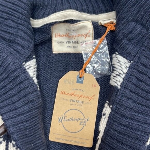 Weatherproof Fair Isle Toggle Knit Cardigan - Picture 6 of 13